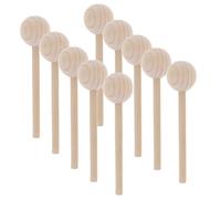 Generic 10pcs Wooden Bead Sticks for Crafts DIY Wood Material User-Friendly Pine Wood Round Bead Rods Can Be Creatively Combined with Materials for Decoration and Creative Endeavors