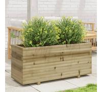 Generic 110x40x49.5 cm Impregnated Wood Pine Garden Planter, Ample Space, Robust Frame, Decorative Function, Solid Pinewood, Ideal for Your Garden