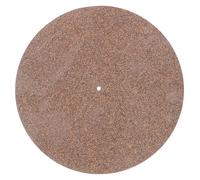Generic 12-Inch Cork Record Mat for Turntable Vinyl Disc Protective Pad Shock Absorption No Groove Design Anti-Static Home Disc Mat for Record Players Supplies