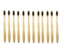 Generic 12 Pack Bamboo Toothbrushes, Extra Soft Natural Plant Based Bristles, Eco-Friendly Compostable Natural Toothbrush for Unisex Adult