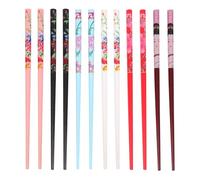 Generic 12 Pcs 3d Floral Hair Sticks for Women Chinese Style Hair Chopsticks Set with Red Blue White Pink Black Peony Designs for Buns