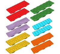 Generic 12 Pcs Sensory Fidget Strips for Anxiety Relief, Bendable Sensory Board, Focus and Calming for Autism, Bright Colors, Portable