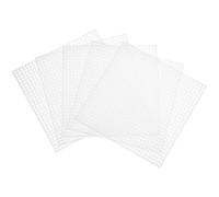 Generic 12 Pcs White Plastic Mesh Sheets 10.6x10.6cm Cross Stitch Canvas for Crafting Quilting and Knitting Projects