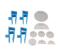 Generic 12 Piece Set Scribing Line Jig Set Thickened Close Board Clamp for Woodworking Kitchen Cabinet Warge, Blue Filler Jigs Plate Clamp/Holder for Woodworker, Angle Milling Cutters