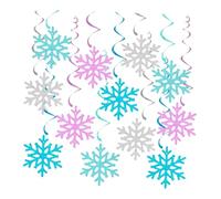 Generic 12 Snowflake Hanging Decorations for Christmas Celebrations