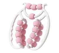 Generic 12 Wheels Muscle Roller, Hand Held Muscle Roller for Legs, Cellulite Massager, 12 Wheels Multifunctional Massager, Muscle Relaxer for Yoga Studio (Pink)