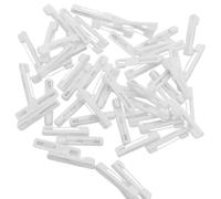 Generic 120 Pack 22mm White Plastic Safety Bar Pins, Basic Style Brooch Pins for ID Badges, Name Tags, Ribbons, Clothes