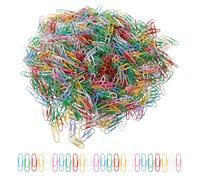 Generic 1200pcs Colorful Paper Clips Coated Assorted Bookmark Clips for Office School Files Fast Binding Sturdy Wire for Document Organizing and Planner Supplies