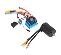 Generic 120A Brushless ESC and 3600KV Motor Waterproof Kit for 1/8 RC Car Easy Connect Adjustable Blue