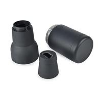 Generic 12oz Beer Can Cooler Double Walled Insulated Portable Beer Bottle Insulator with Built in Opener for Picnics Camping and Parties Black 26x7.8cm