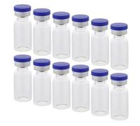 Generic 12pcs 3ml Glass Sample Vials Caps, Small Liquid and Powder Storage Bottles for Laboratory and Travel, Tiny Glass Storage Vials for Precise Sample Collection