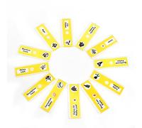 Generic 12pcs Assorted Plastic Prepared Microscope Slides for Biology Study with Color Coding Suitable for Classroom and Lab (Yellow)