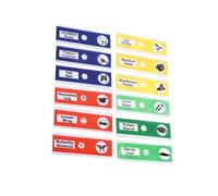 Generic 12pcs Assorted Plastic Prepared Microscope Slides for Biology Study with Color Coding Suitable for Classroom and Lab (Mix Color)