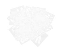 Generic 12pcs Bread Flour Template Decoration Biscuits Cake Frosting Stauffers Cookies Christmas Cookies Pie Stencils for Pie Crust Sourdough Stencil Artisan Bread Stencils The Pet White