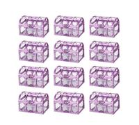 Generic 12pcs Clear Treasure Favor Boxes Elegant Small Gift Boxes for Birthday Parties Weddings Candy Packaging (9x6.3x6cm / 3.54x2.48x2.36in 40g/pc)