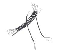 Generic 12pcs Elastic Tether Lanyard Touch Pen Tether Retractable Spring Coil Strap Anti-lose Stylus Lanyard Pen Leash For Drawing To Tablet Touchscreen Black Total Length
