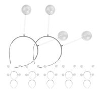 Generic 12pcs Glitter Ball Headbands Martian Antenna Boppers Party Accessories for Halloween Cosplay Women and