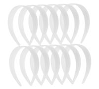 Generic 12pcs Headband Base Makeup Headband Headbands Hair Ribbons Hair Toppers Funny Headband Clear Headband Hard Headband Makeup Hair Headband Hair Accessories for Women Plastic White
