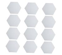 Generic 12PCS Hexagon Silver Acrylic Mirror Effect Wall Stickers 200x170x100mm Decorative Wall Decals for Living Room and Hallway Background Household Sticker Decor Set