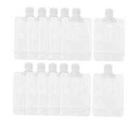Generic 12Pcs Leakproof Refillable Cosmetic Lotion Bags Stand-up Pouch Space-Saving Travel Storage for Skincare and Toiletries Portable White Plastic