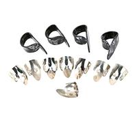 Generic 12pcs Metal Finger Picks Set for Guitar Including 8 Stainless Steel Finger Picks and Enhancing Sound Quality for Professional Use and Long Time Practice