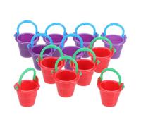 Generic 12pcs Micro Landscape Doll House Ornaments for Dollhouse Accessories The House Buckets Decorative Tiny Bucket Sand Bucket Beach Pails for Miniature Fake Bucket Abs