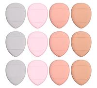 Generic 12pcs Mini Cosmetic Powder Puff Soft Finger Makeup Sponges for Foundation Concealer Application Portable Lightweight Design for Home and Travel Use
