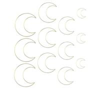 Generic 12pcs Moon Shaped Metal Dream Catcher Rings DIY Craft Hoops for Wreath Making Crescent Frame in Iron Wire for Dreamcatcher Garland and Plant Hoop Decorations