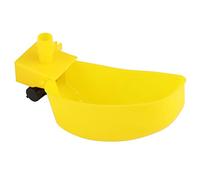 Generic 12pcs Pigeons Waterer Durable Quail Drinking Cup Bowl for Poultry Farming Tools Yellow Size 4.6in