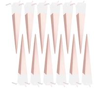 Generic 12pcs Pink Iridescent Paper Flower Packaging Bags with Protective Effect Cone Shape Single Flower Sleeve for Valentine and Mother's Day Retail Stores