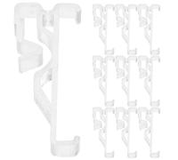 Generic 12pcs Plastic Valance Clips Plastic Brackets for Blinds 2.5-inch Acrylic Hidden Mounting Brackets Sturdy Support Sleek Appearance Modern Design for Home and Office Horizontal