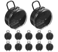Generic 12pcs round Suitcase Candy Boxes Small Wedding Favor Containers Black Mini Travel Treat Storage for Party and Wedding Decorations