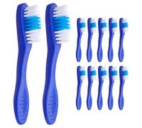 Generic 12pcs Short Handle Security Toothbrush, Thumbprint Manual Prison Toothbrush Tiny Oral Cleaning Brush for Prisons and Psychiatric Settings
