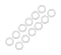 Generic 12pcs Silicone O Ring Gaskets Durable -Resistant Washers for Pipe Connections White (1/4 17.5-18cm Head Circumference)