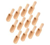 Generic 12pcs Small Wooden Scoops Set, Tea, Coffee, and Spice Canisters - Solid Wood Kitchen Scoops for Condiments and Food Storage