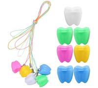 Generic 12pcs Tooth Keepsake Container Plastic Tooth Fairy Box for Boys and Easy to Carry Lightweight Case for Storing and Organising Newborn