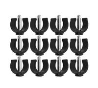 Generic 12pcs Walker C Clip for Canes and Walking Sticks, Steel and Abs Construction, C-Shaped Pin Lock for Secure Connection, for Daily Use and Travel, Non-Slip Crutch Accessory