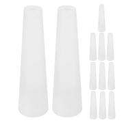Generic 12pcs White PVC Yarn Spool Plastic Cone Bobbins for Embroidery Thread Holders Compatible with Thread Spools Supporting Longterm Yarn Bobbin Operations for Sewing