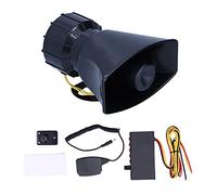 Generic 12V 100W High Volume Car Alarm Horn with 5 Distinctive Sounds for Emergency Situations, Durable ABS Material