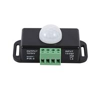 Generic 12V/24V PIR Motion Detector Switch, LED Light Control, Human Body Infrared Detection, Suitable for Various Loads Black/White Set of 1