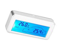 Generic 12V Car Thermometer with Premium Quality Plastic Material for Accurate Temperature Reading Inside and Outside the Car