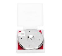 Generic 13 Note Pitch Violin Tuner with Rotary Mouth-blowing Function, Silver Disc-shaped Abs and Zinc Alloy Tuning Tool for Chorus and Group Performing a Cappella Singing