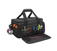 Generic 14.5-Inch Tool Bag, Hand Tool Storage Organizer, Heavy Duty Open Foldable Tote for Electricians, Technicians or Home