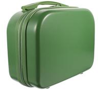Generic 14 Inch Travel Makeup Case Green PC Cosmetic Suitcase with Desktop Storage Organizing Feature for Workers and Students in Bedroom Or Study Room