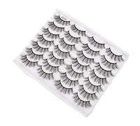 Generic 14 Pairs Black Chemical Fiber False Eyelashes Comfortable to Wear with Excellent Length and Width for Wedding Event Or Photo Full Look Cosmetic Accessories