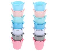 Generic 14pcs Small Bucket Buckets Tools for Simulation Water Bucket Bucket Decor Miniature Bucket Decor Garden Bucket Decor Garden Bucket Model Sand Bucket Decor Plastic