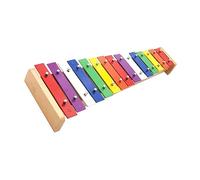 Generic 15 Notes Xylophone, Color Metal Bars Toddler Xylophone, Kids Hand Knock Piano with 2 Drum Sticks for Early Education Musical Development Toddlers Preschoolers Learning Toy