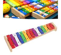 Generic 15 Notes Xylophone Colorful Educational Glockenspiel, Kids Musical Instrument with 2 Mallets, Ideal for Children 3 Years Old and Up