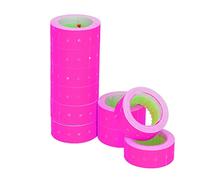 Generic 15000Pcs Double Red Line Pricing Label, 3 Tubes 21x12mm Price Tag, Smooth Paper Output Label for M5500, MX5500, AK813, HG979 (Rose Red)