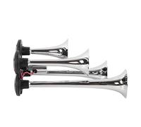 Generic 150dB Super Loud 4 Trumpet Air Horn for Trains Trucks Cars Van - Steel Alloy Chrome Plated - Fits 12V/24V Vehicles